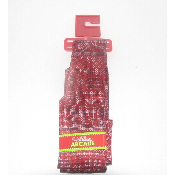 Holiday Arcade Red Snowflake Neck Tie NEW - Picture 1 of 2